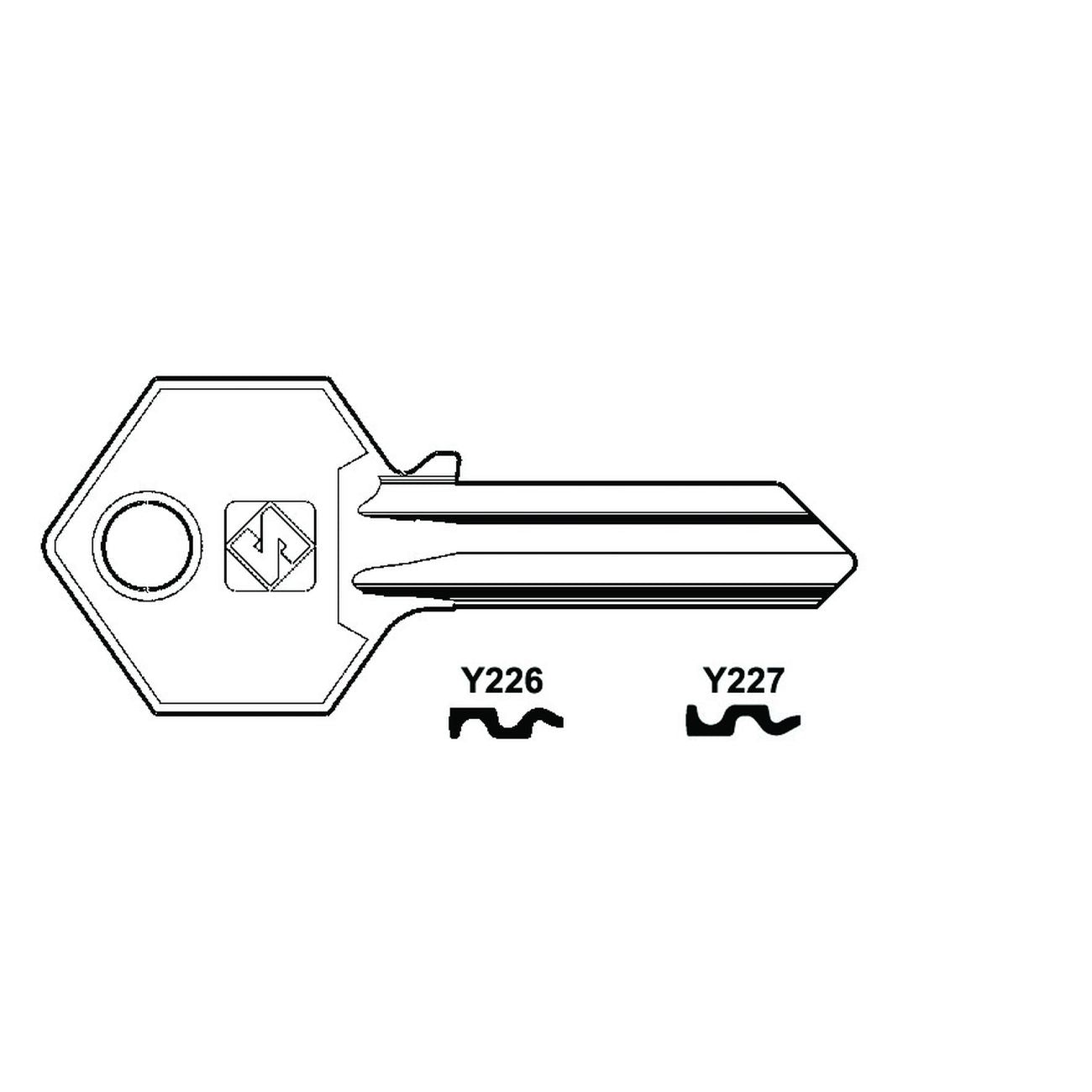 Chiavi Per Cilindri Yale 5 Spine Grandi - YA227 SX - 10 pz