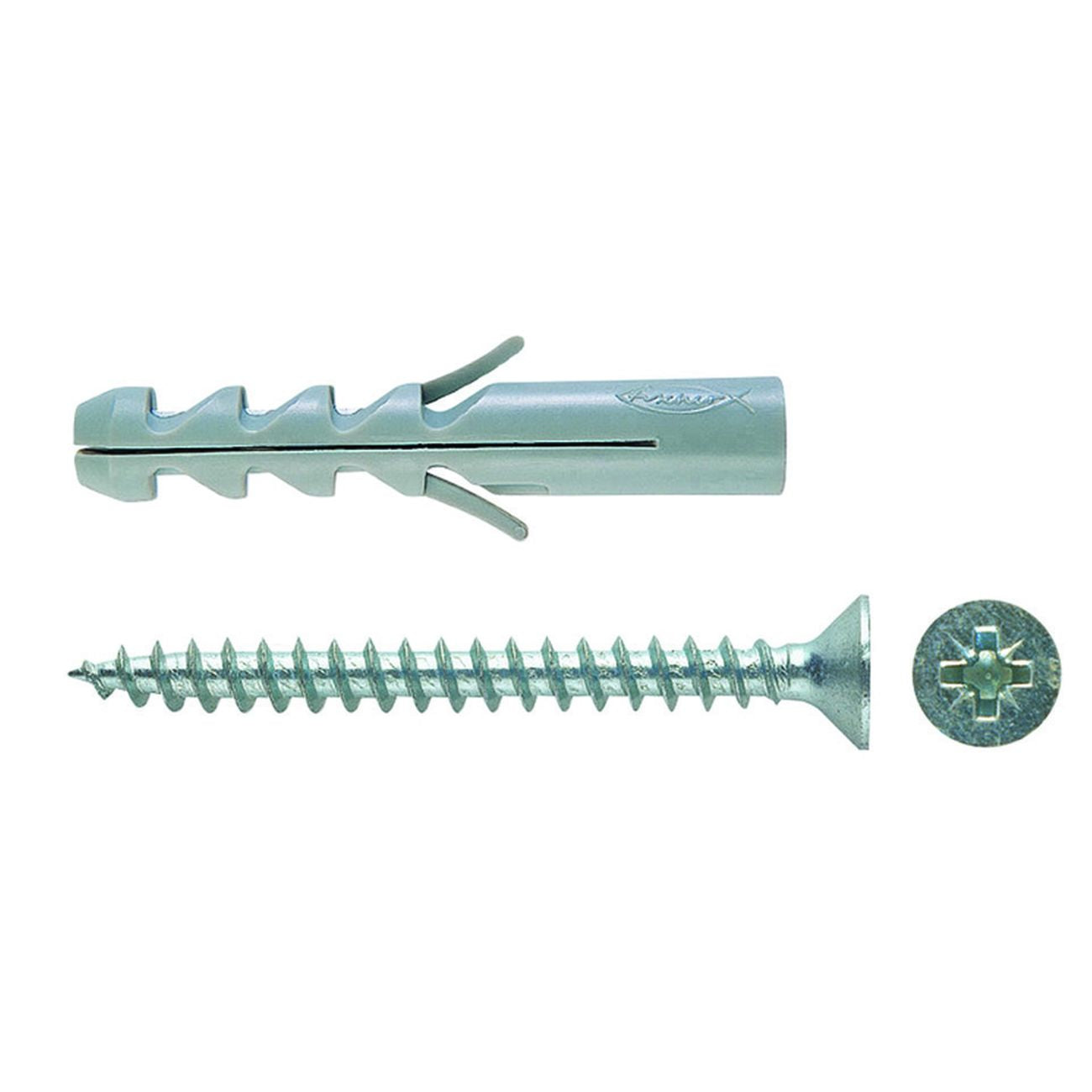 Tassello In Nylon Con Vite "S-V" - ø mm.10x50 vite mm.6x60 - 25 pz