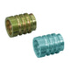 Bussolette Filettate - ø mm. 7x9 con filetto ø 5 MA in ottone nichelato - 100 pz