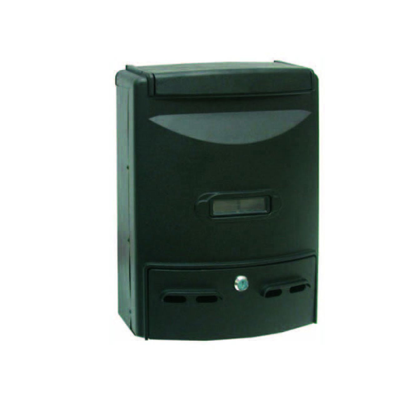 Cassetta postale in alluminio portariviste per esterni europa nera - cm.28,5x10x38h. colore nero