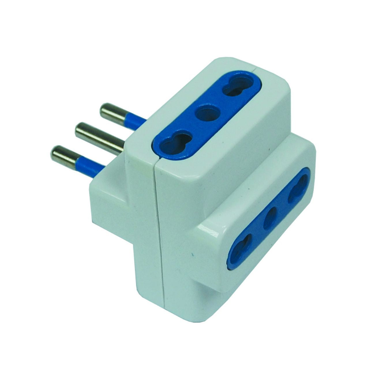 Adattatore triplo 2p+t bianco - spina 16a prese 10/16a bianco - 20 pz
