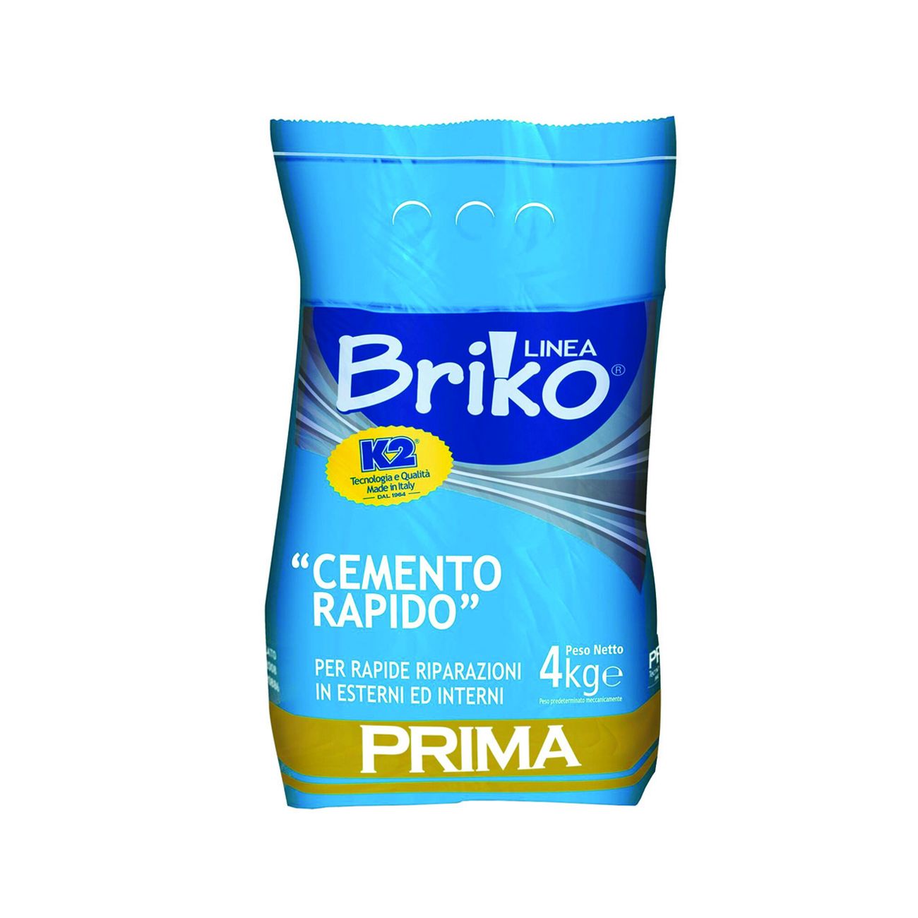 K2 linea briko cemento rapido grigio in polvere - kg.4 in sacco - 4 pz