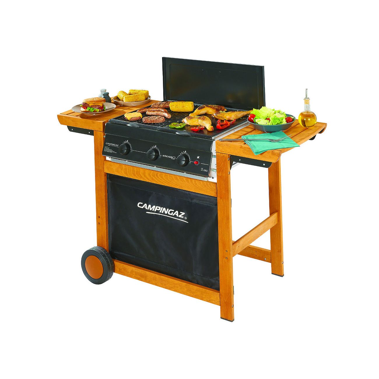 Barbecue a gas "Adelaide 3 Woody DualGas" - kw 14