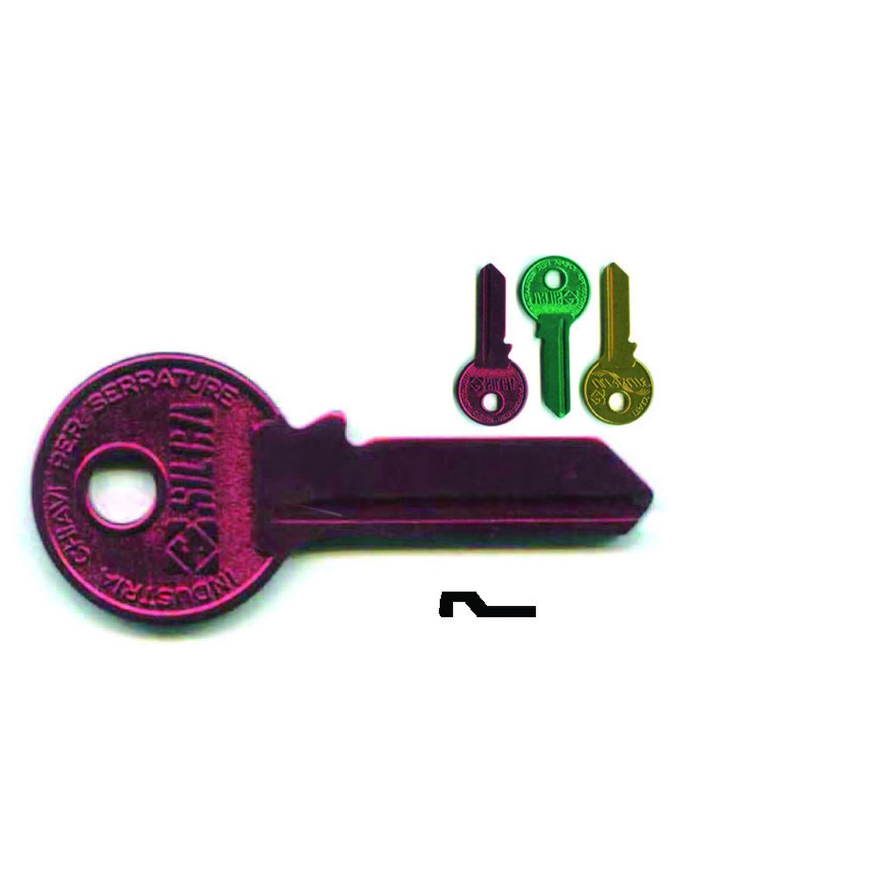 Chiavi Per Cilindri Viro 5 Spine Grandi Vi081U - VI081U SX ultralite rosse - 10 pz