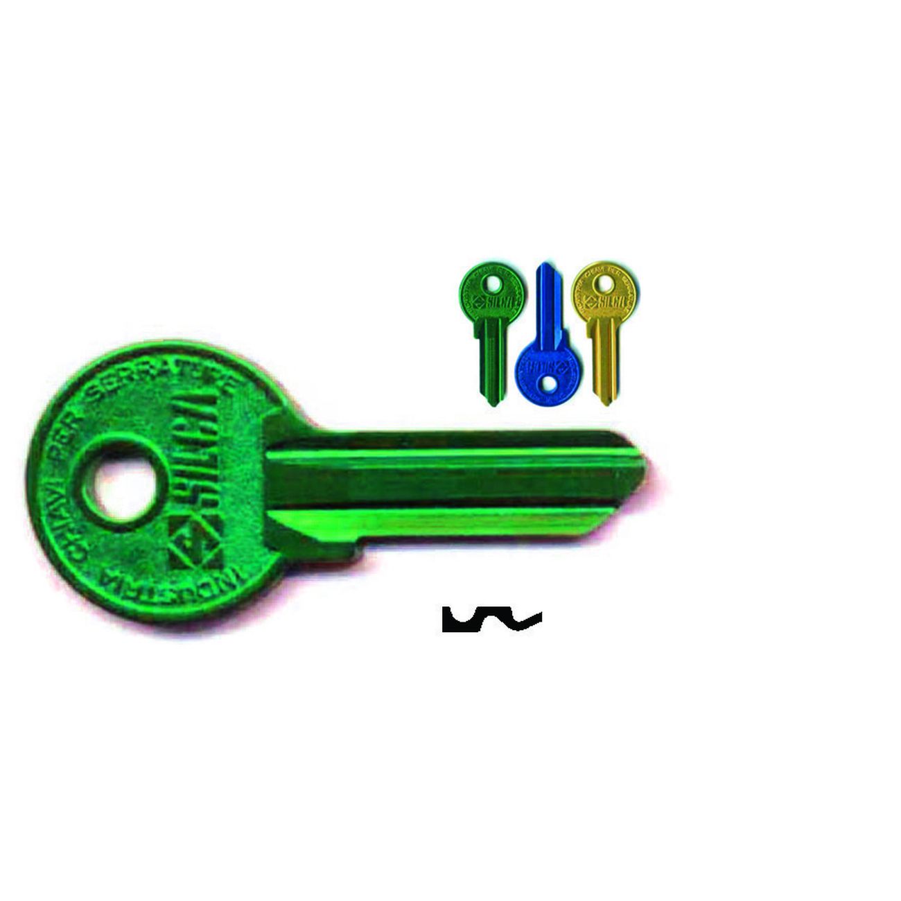 Chiavi Per Cilindri Wally 4 Spine Grandi Wa2Ru - WA2RU SX ultralite gialle - 10 pz