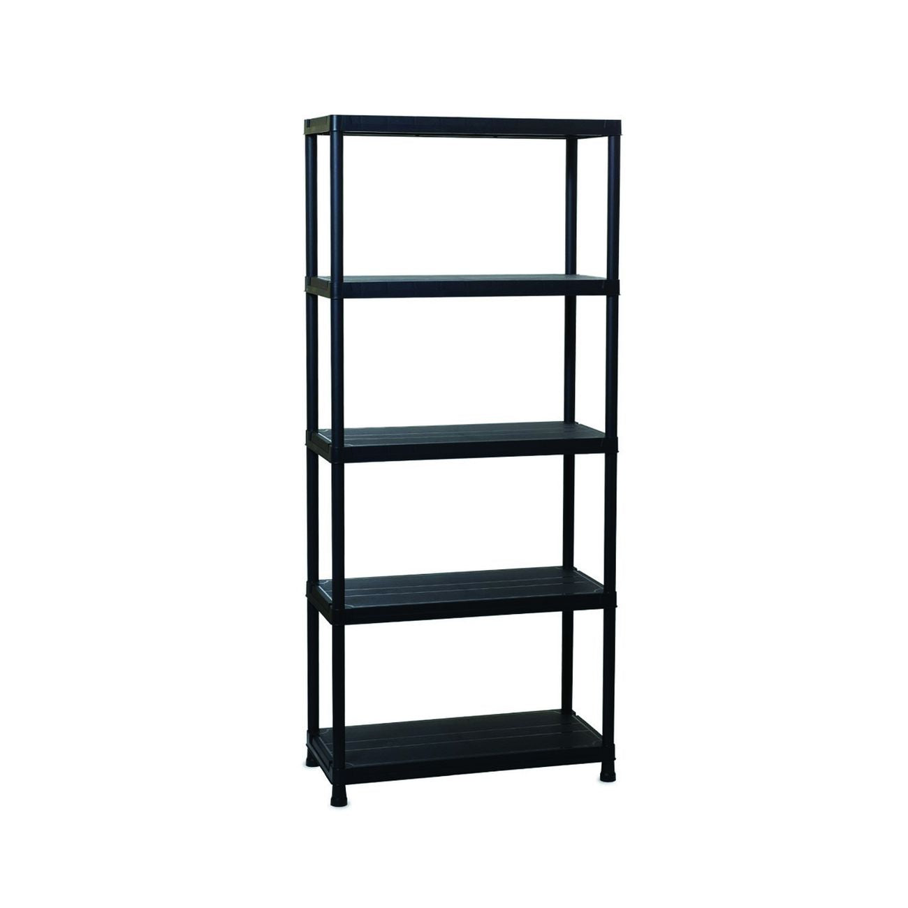 Scaffale universal 84-5 per interni con 5 ripiani nero art.133 - cm.80x40x180h.