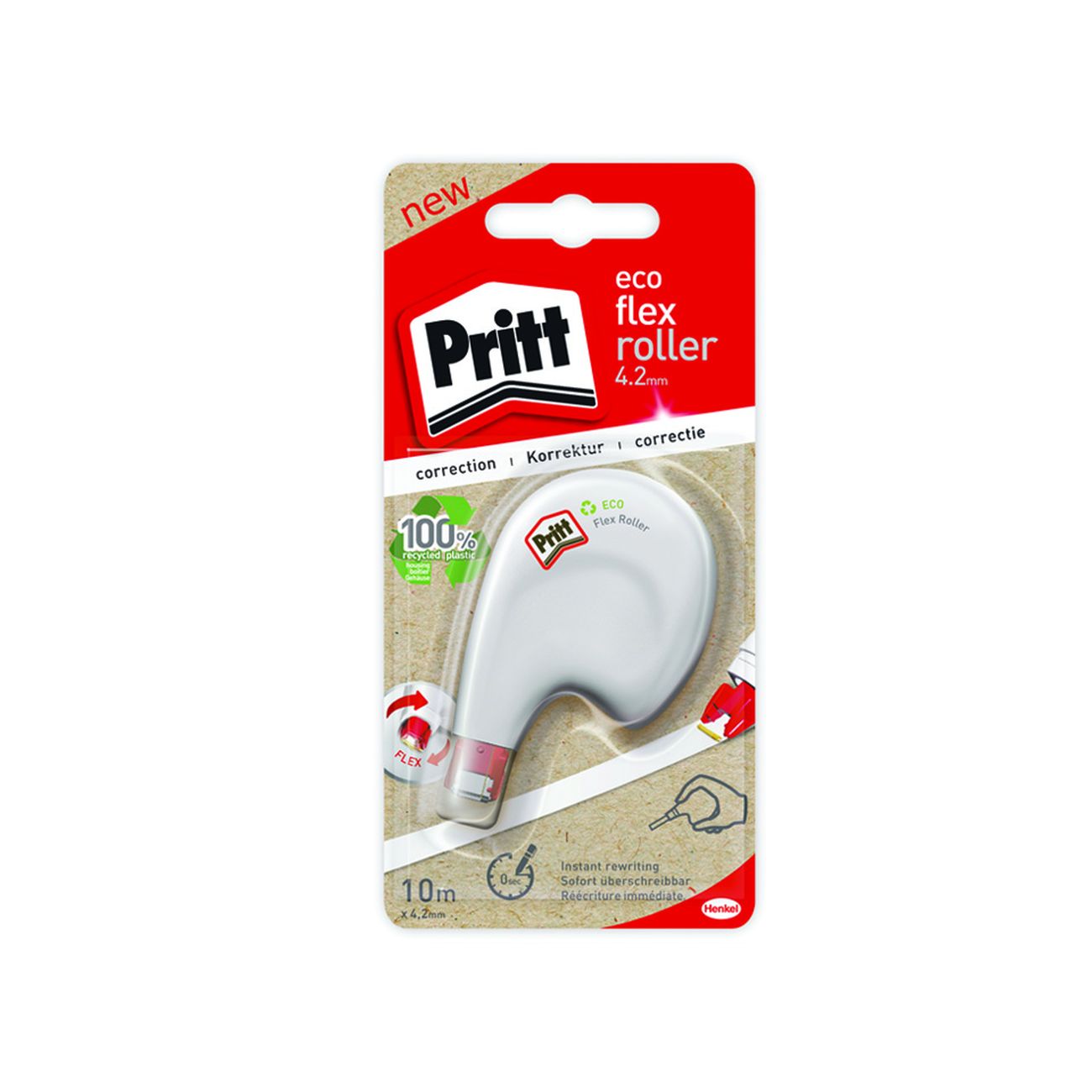 Correttore pritt eco flex roller - nastro mm.4,2h. da mt.10 - 10 bl