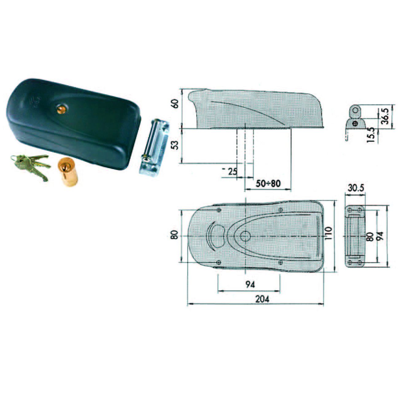 Elettroserratura per porte in ferro 1a721 - (1a721.00.0)