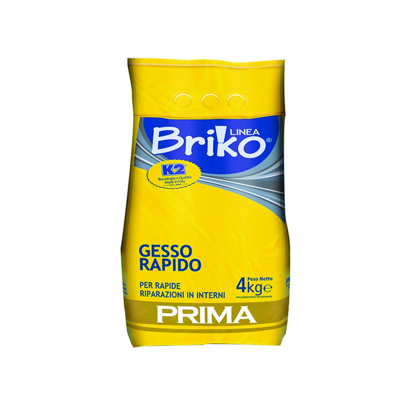 K2 linea briko gesso rapido bianco in polvere - kg.4 in sacco - 4 pz