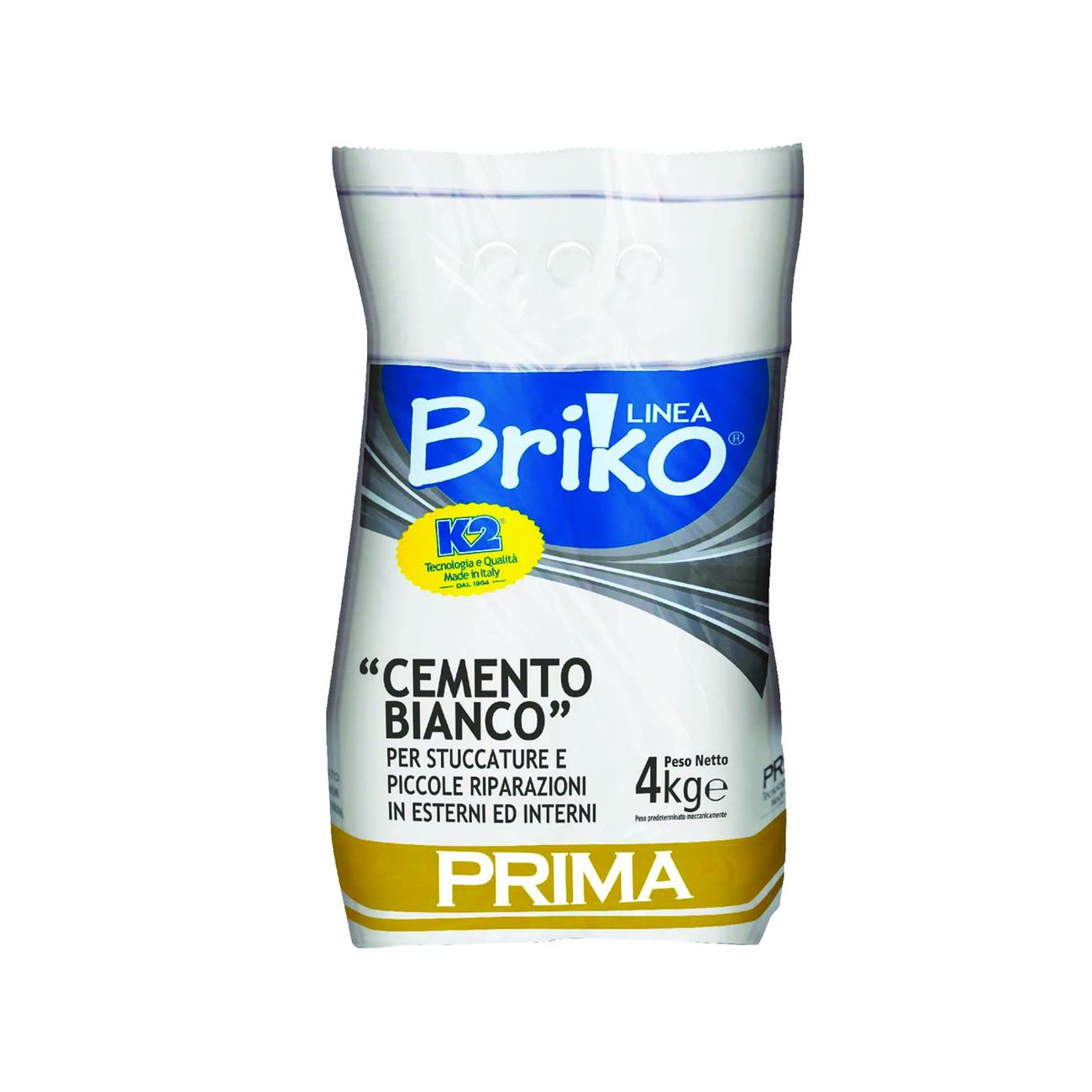 K2 linea briko cemento bianco in polvere - kg.4 in sacco - 4 pz