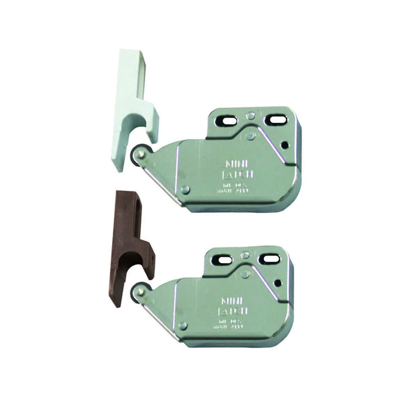 Cricchetto A Spinta Mini Latch Con Riscontro - mm.36x28x11 - bianco - 50 pz