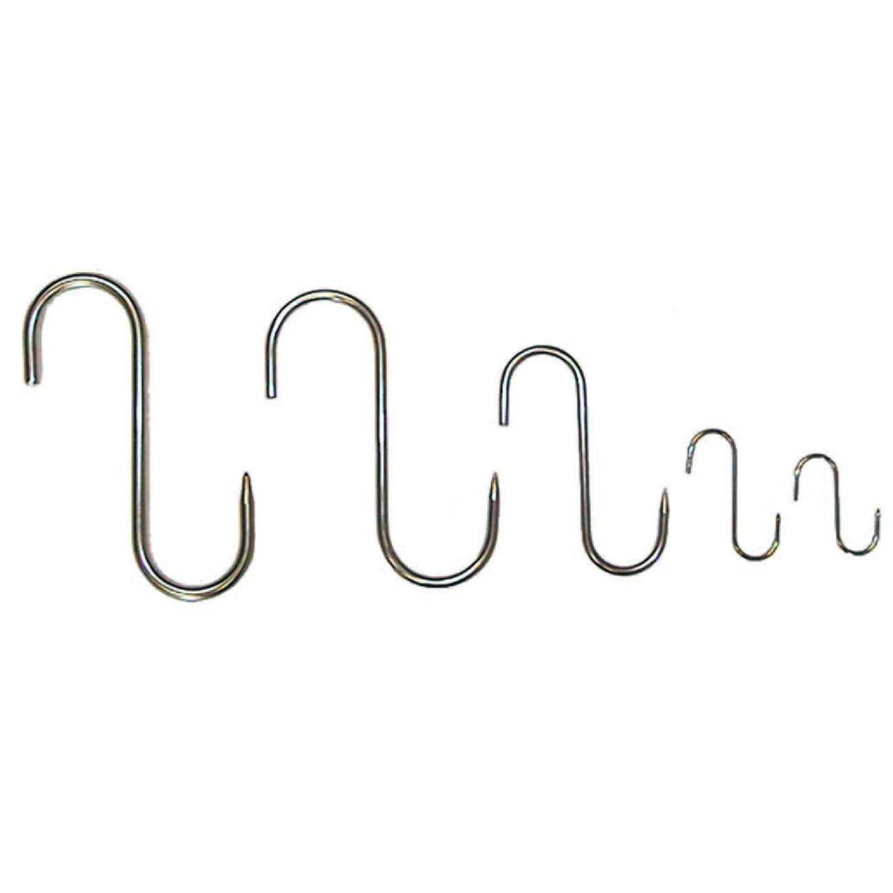 Gancio Inox Da Macellaio 1 Punta - ø mm.4x100 - 10 pz