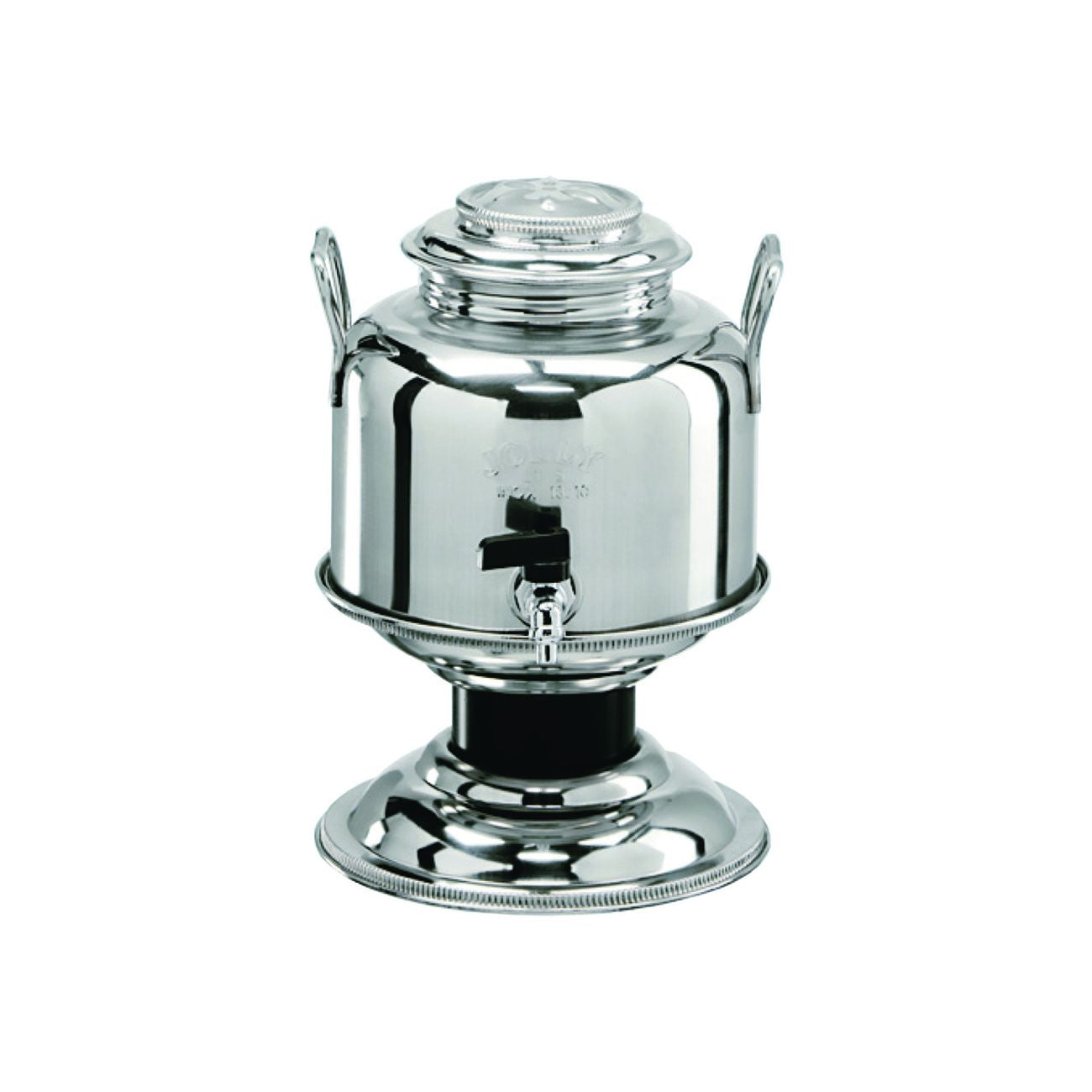 Fusto inox per olio graffato lt.5 con base - Ø mm.235x370h.