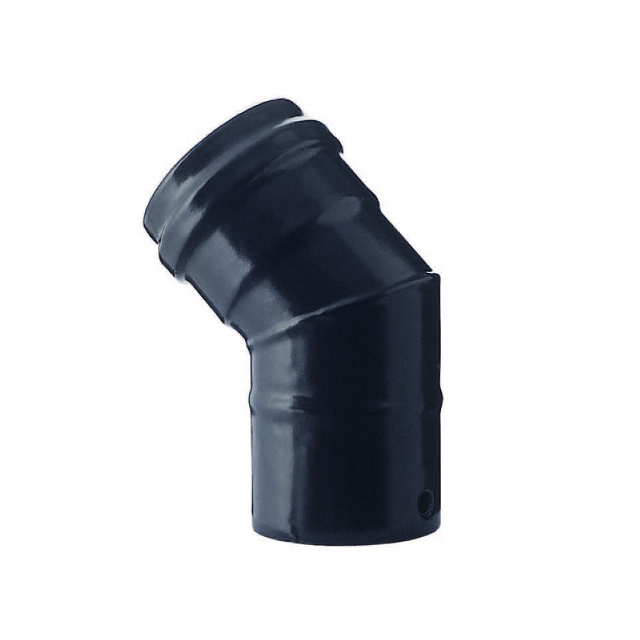 Gomito a 45° per stufe a pellet pesante (mm 1,2) - Nero opaco