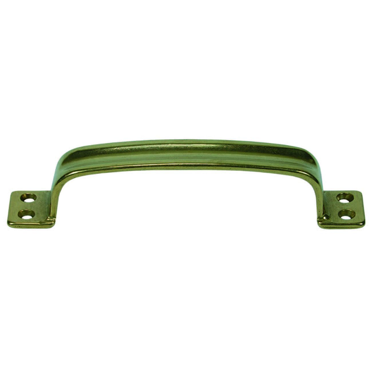 Manettoncino scanalato in ottone lucido - mm.140x25h. - interfori mm.130 - 5 pz