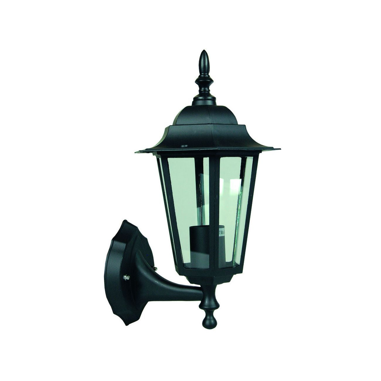 Lanterna con braccio inferiore modello berlino - 60w ip44 mm.215x325h. colore nero