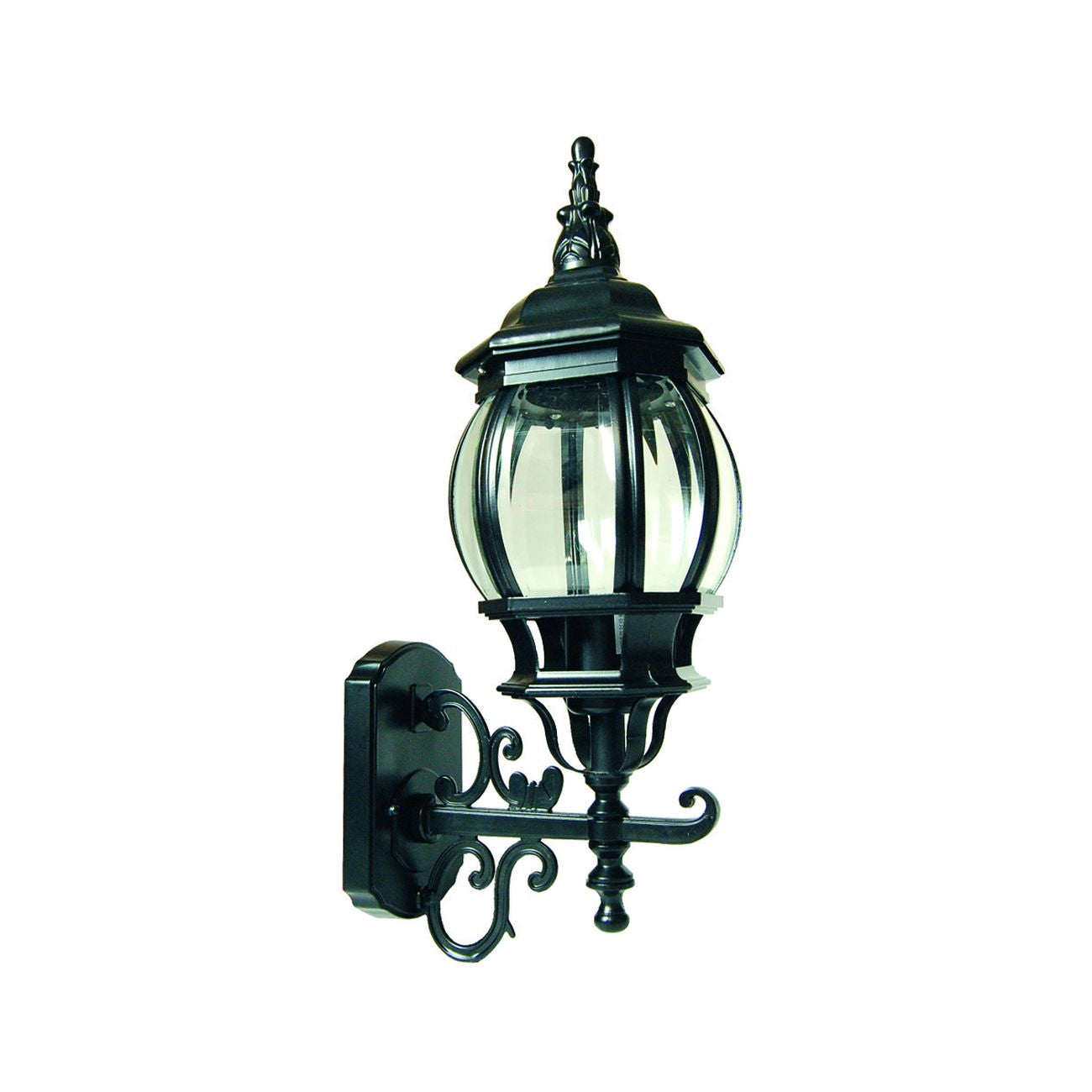 Lanterna gigante con braccio inferiore modello vienna - 100w ip44 mm.230x505h. colore nero