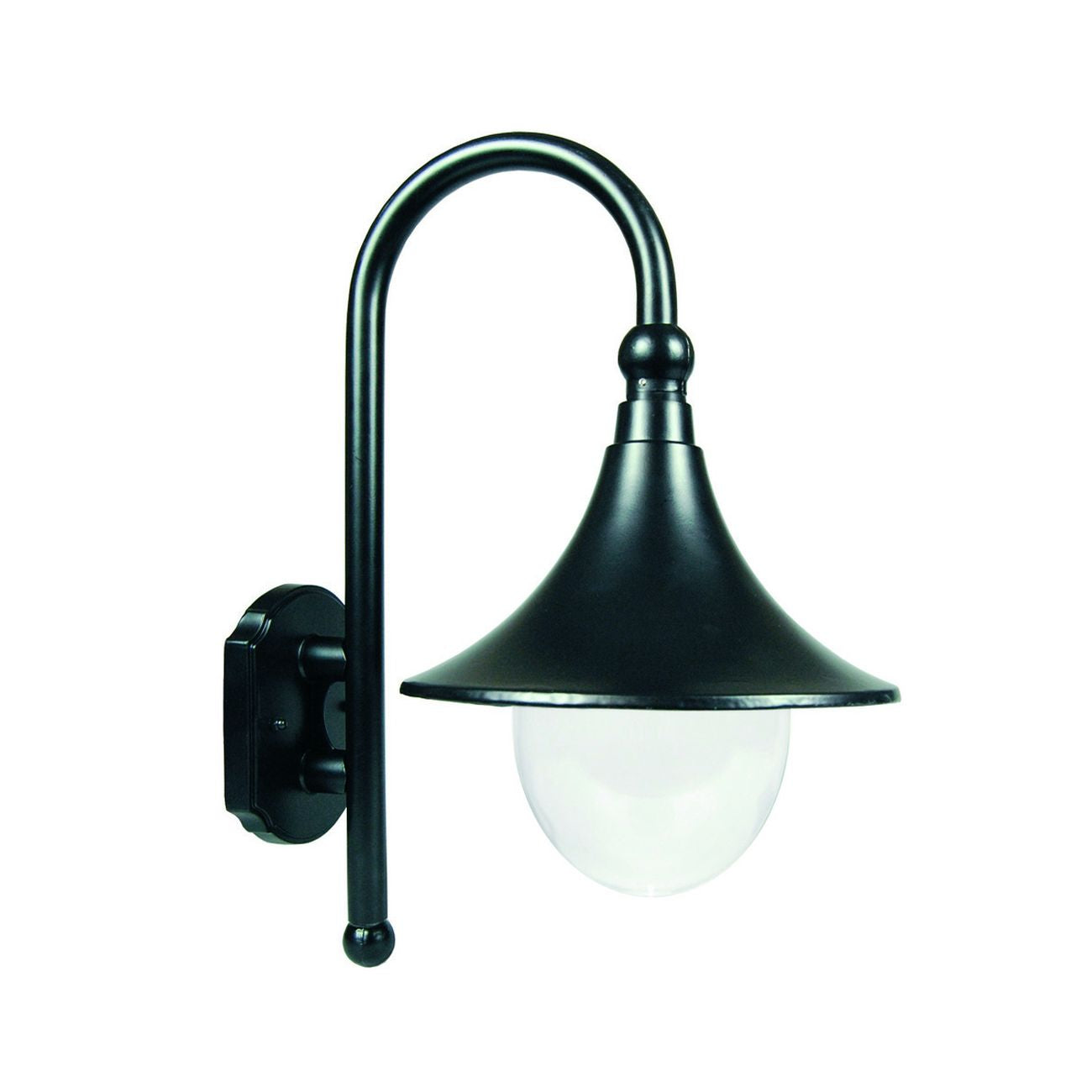 lampione Lanterna con braccio modello parigi - 100w ip44 mm.355x442h. colore nero 