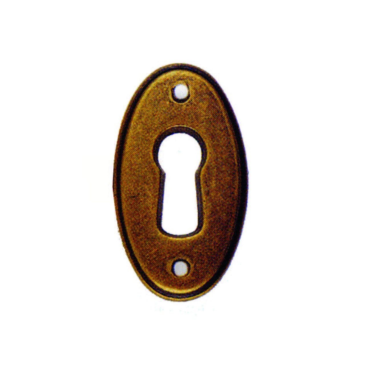 Bocchette per mobili ovali mod.30625 in ottone anticato - mm.22x38h. - 10 pz