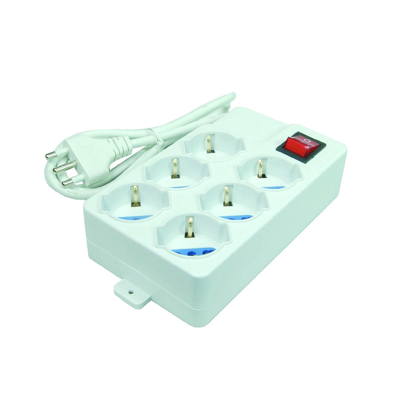 Multipresa 6 posti con schuko e con interruttore