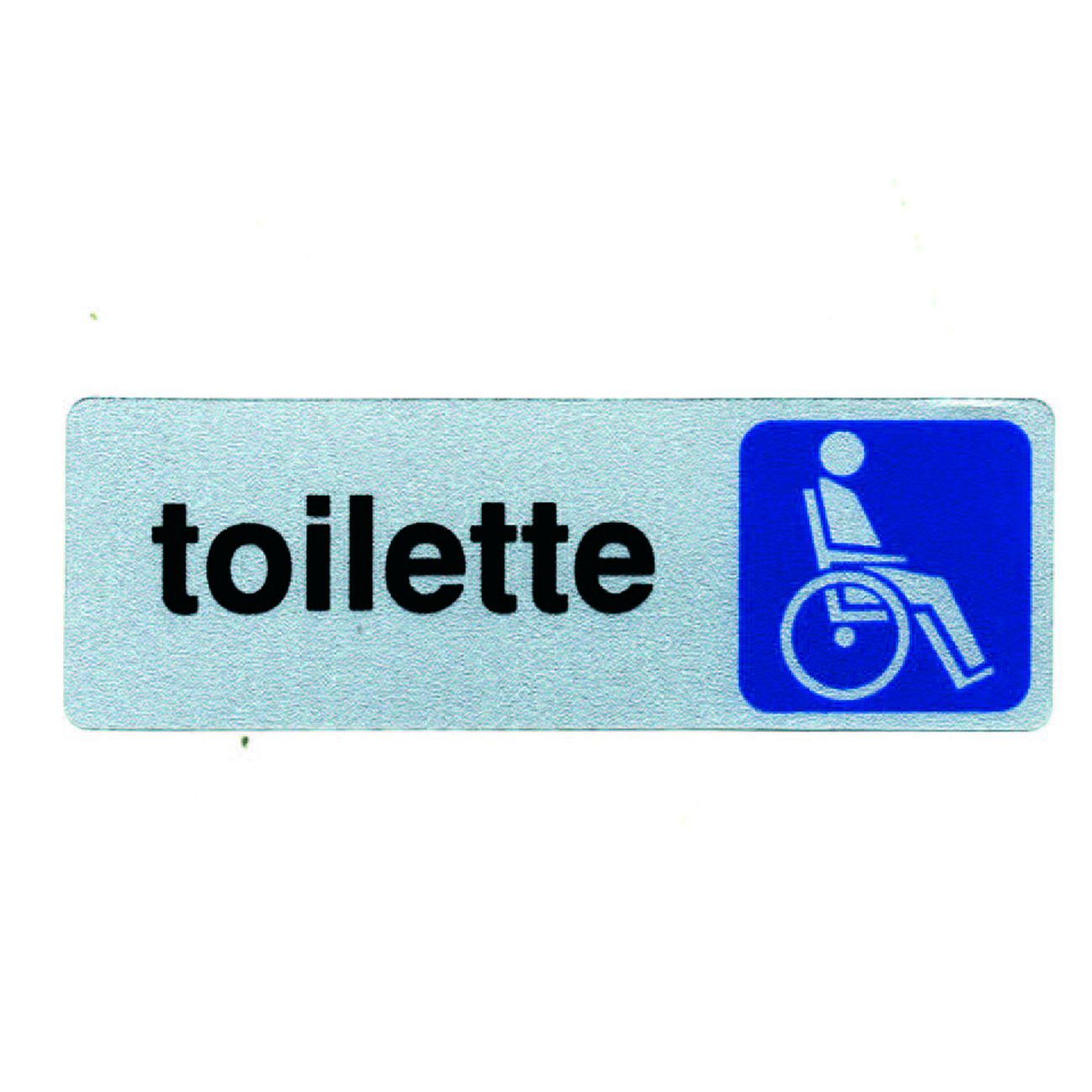 Targhetta adesiva toilette disabili - cm.15x5h. - 10 pz