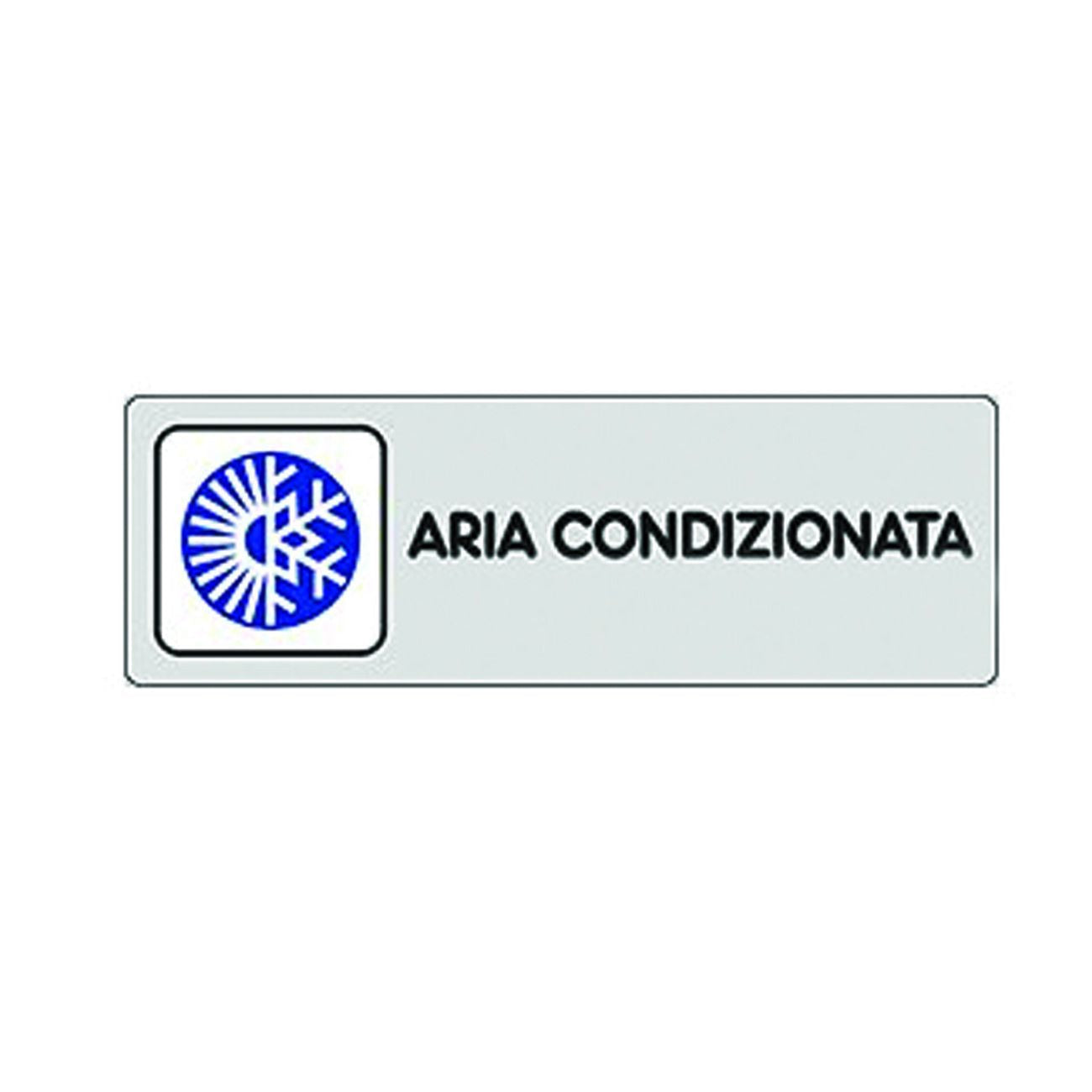 Targhetta adesiva aria condizionata - cm.15x5h. - 10 pz