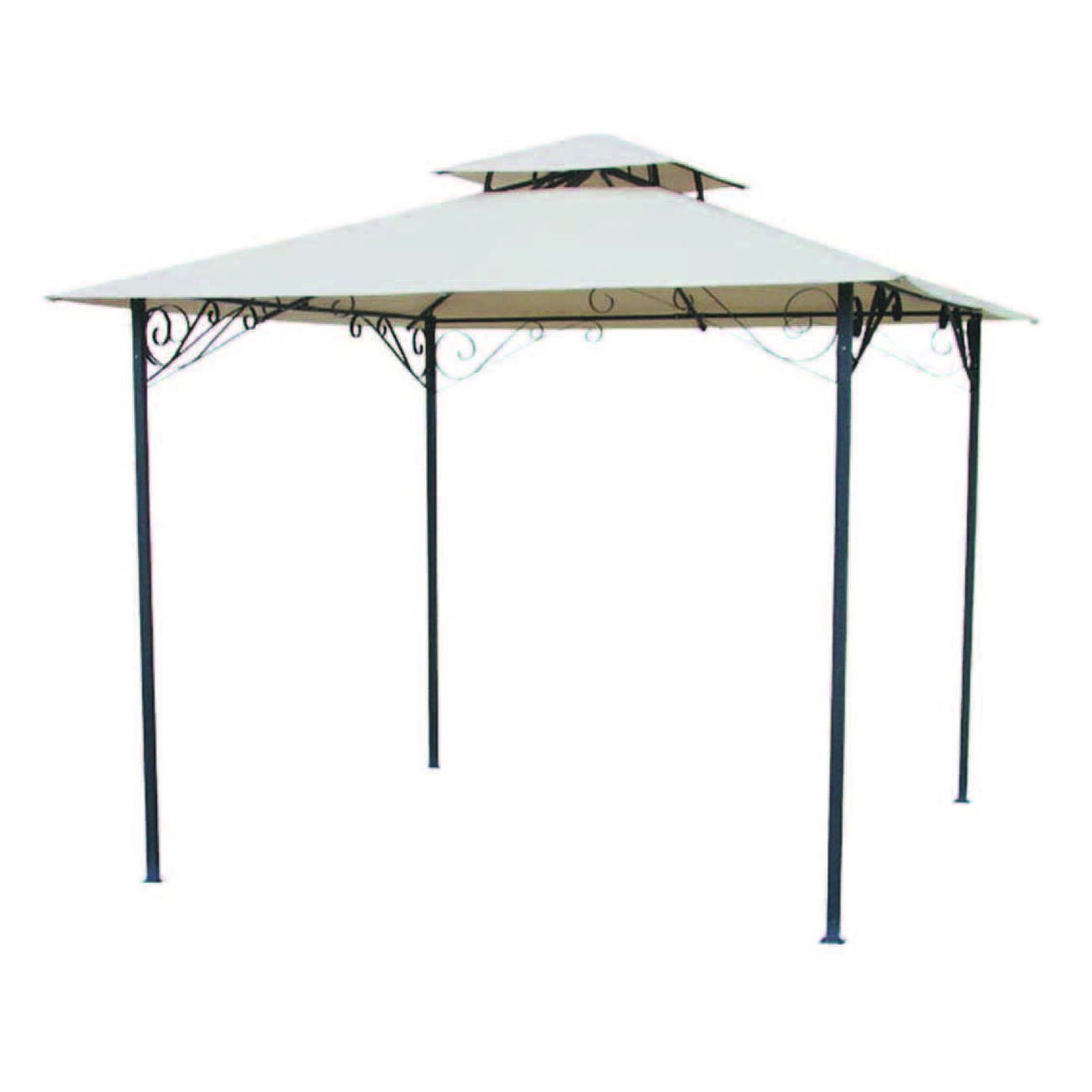 Gazebo in alluminio ornamentale - cm 300x300x280h - colore beige