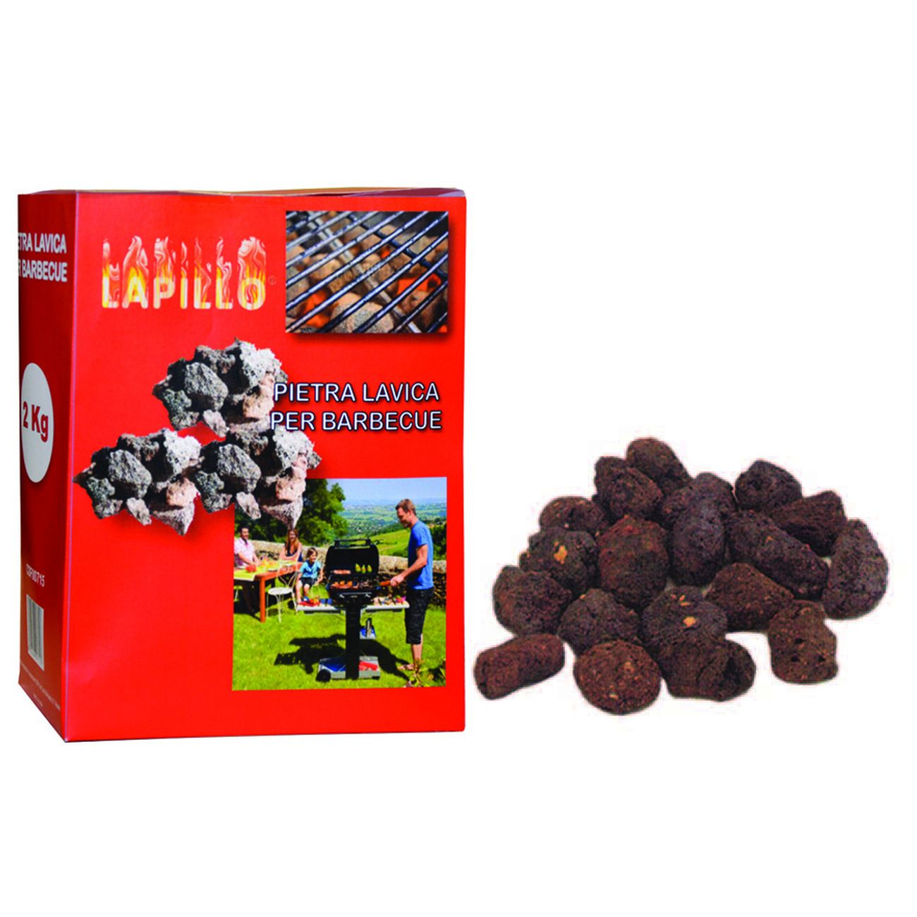 Pietra lavica per barbecue a gas kg. 2