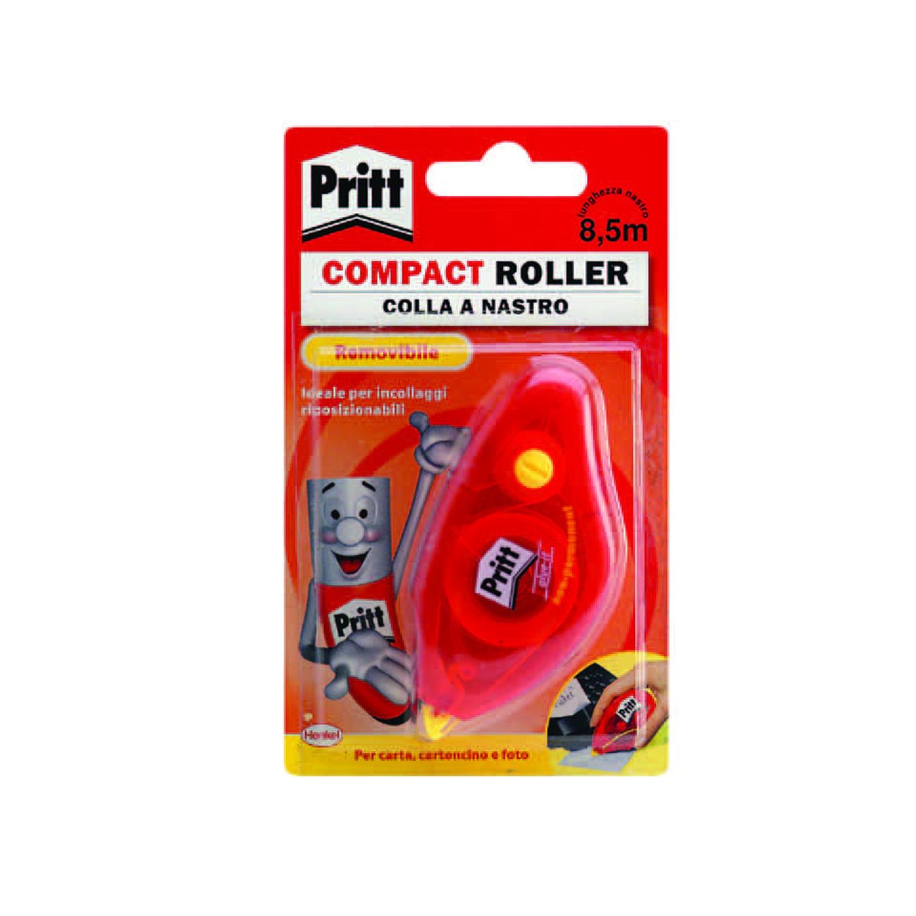 Colla pritt roller compact removibile - nastro mt.10x8,4mm - 10 bl