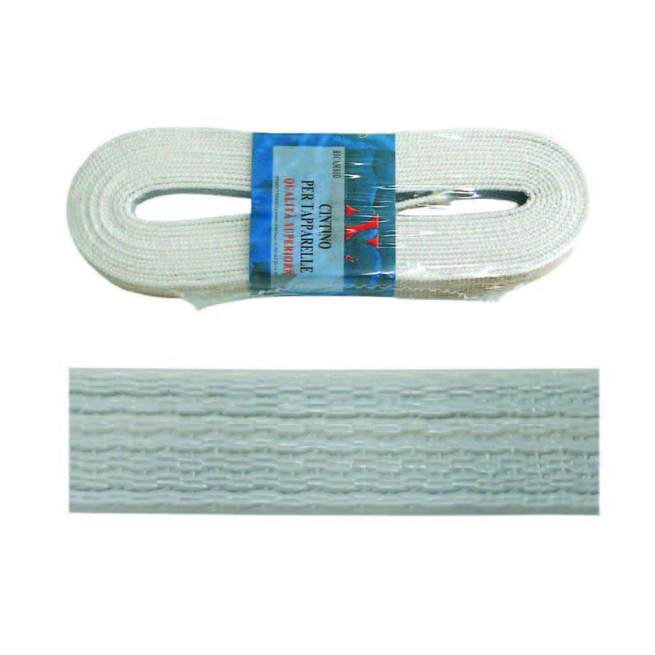 Cintino pvc per avvolgibili grigio in matassine - mt.5,5x mm.22h. in matassina