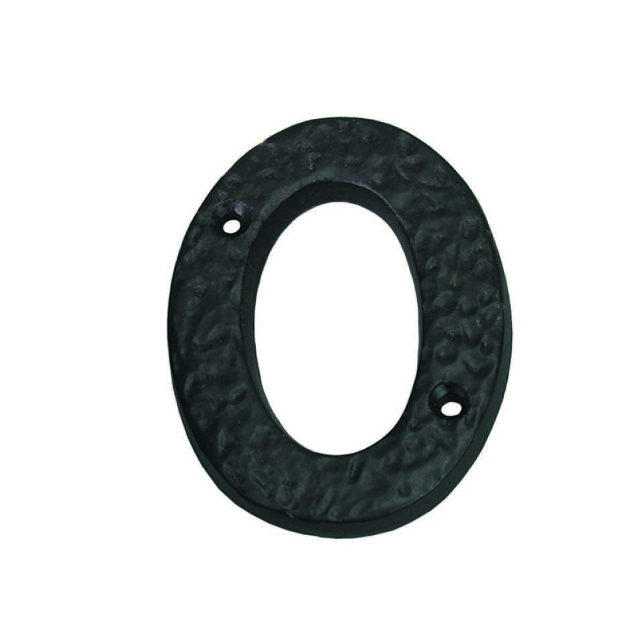 Numero civico 0 in ferro nero opaco