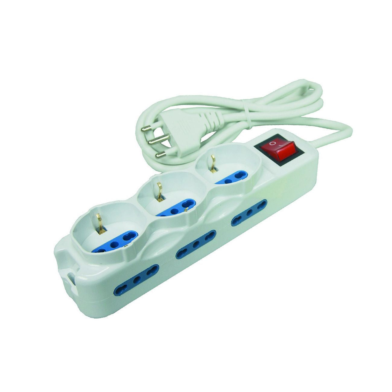 Multipresa da tavolo compatta 3 schuko + 6 bipasso con interruttore
