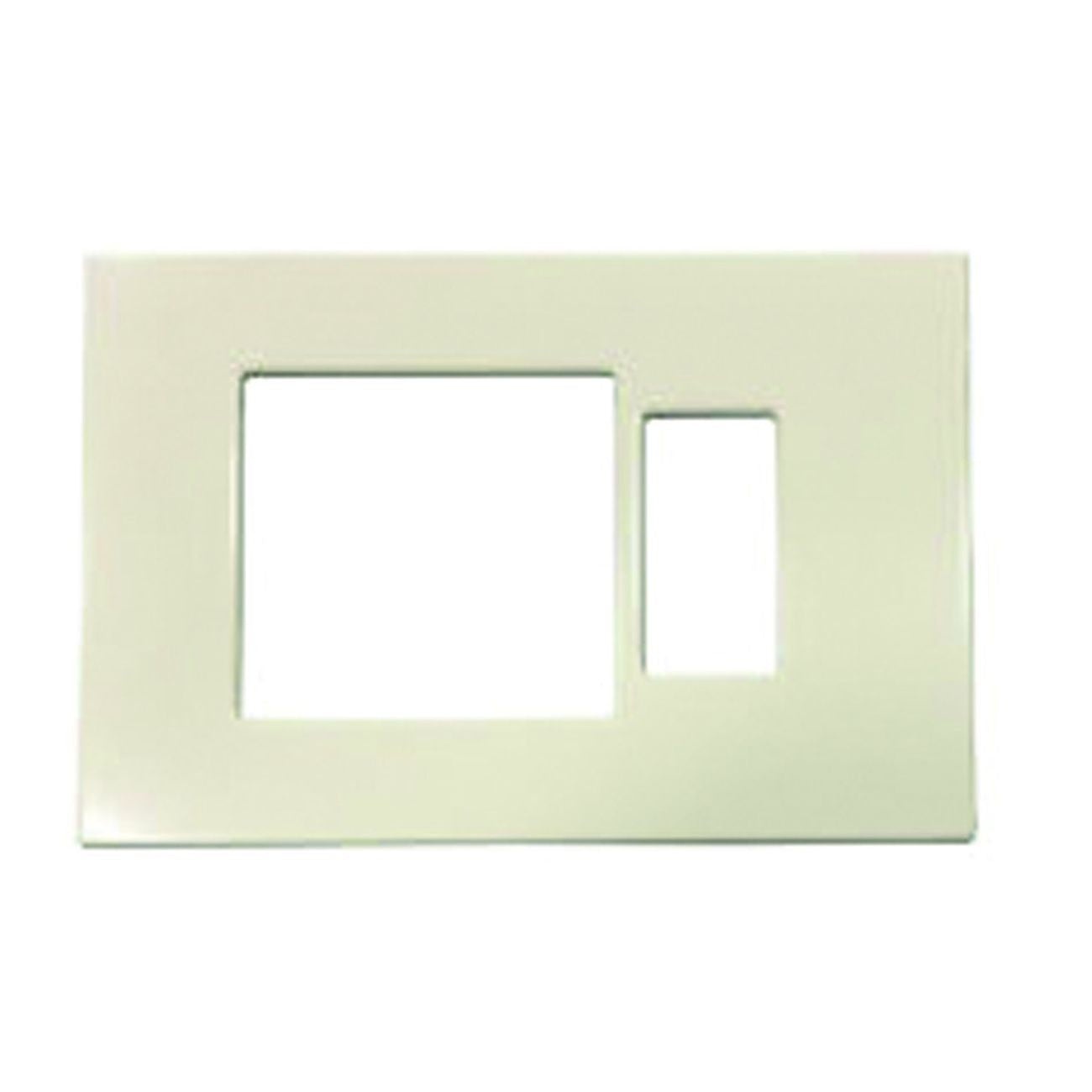 Placca combinata foro schuko quadro + 1 posto venus - mm.115x80h. - (1869.a) - 20 pz