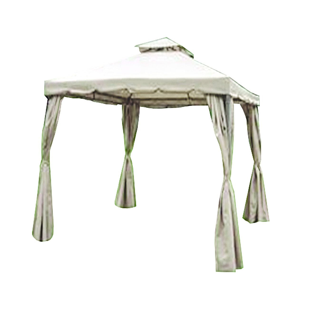 Gazebo con chiusure laterali - cm 300x300x2/2,6h - colore beige