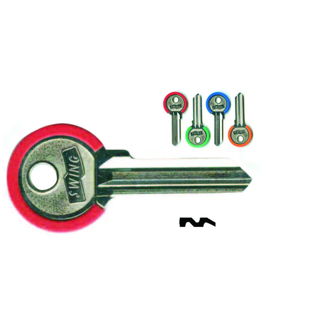 Chiavi Per Cilindri Corbin 5 Spine Grandi Cb6Dz - CB6DZ DX swing 4 colori assortiti - 100 pz