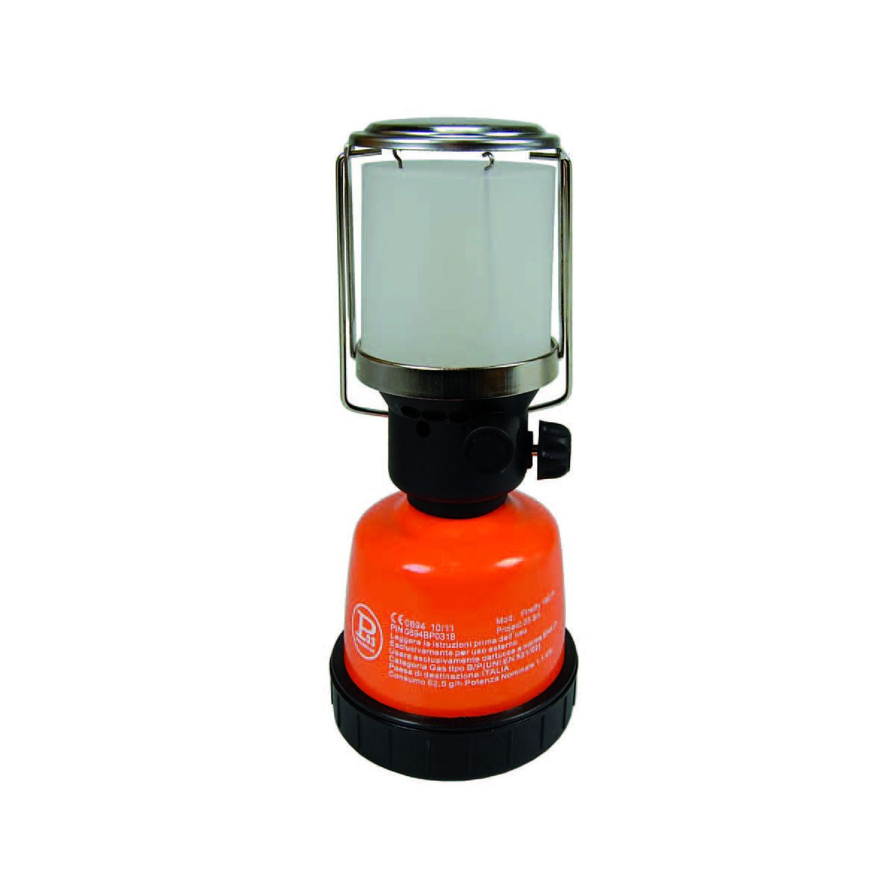 Lampada gas camping in metallo accensione normale