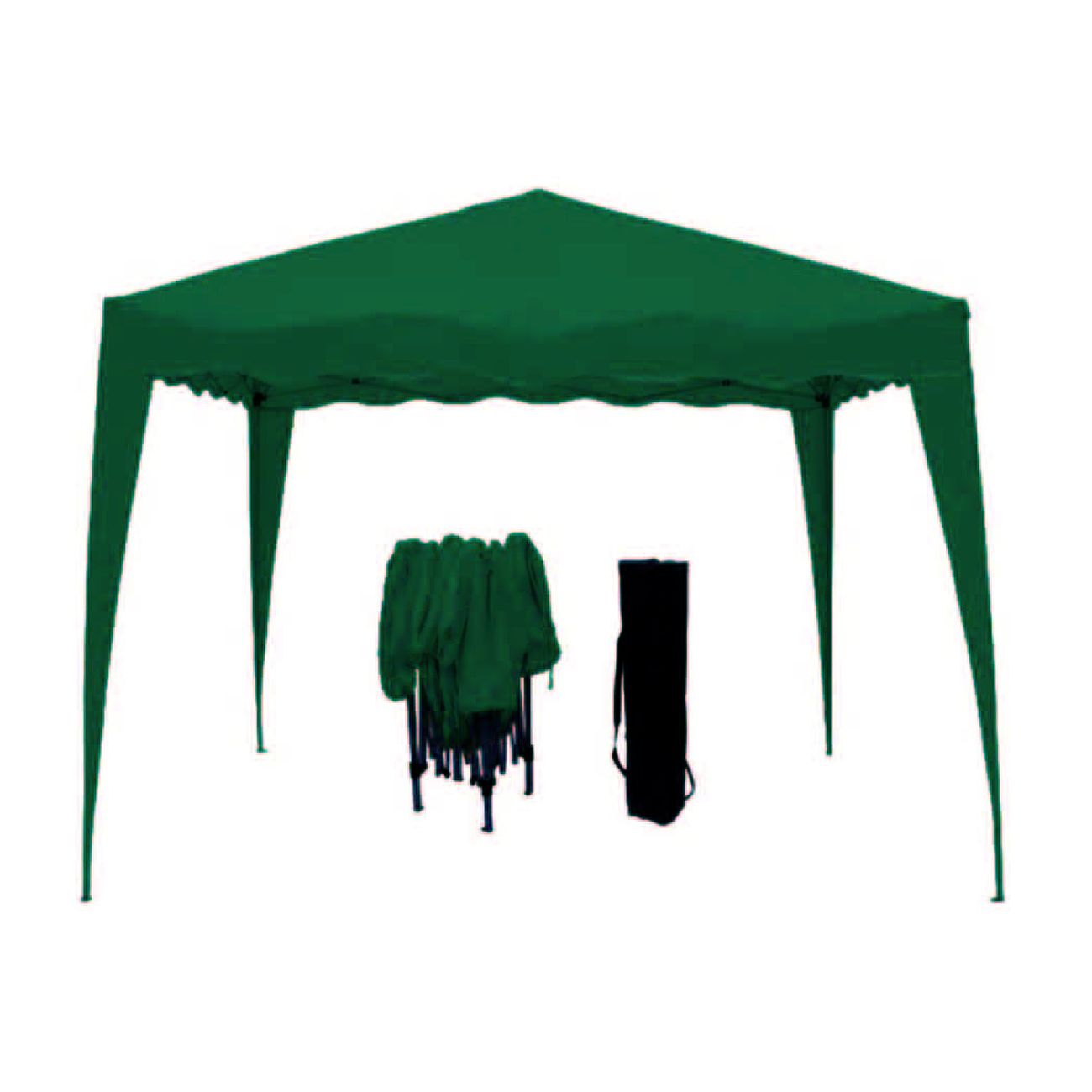 Gazebo ripiegabile verde - cm.300x300x270h. colore verde