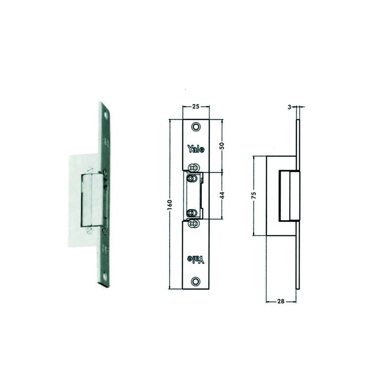 Incontro elettrico simmetrico reversibile con fermo 67f0 - cm.16 acciaio finitura grigio (y67f0504)