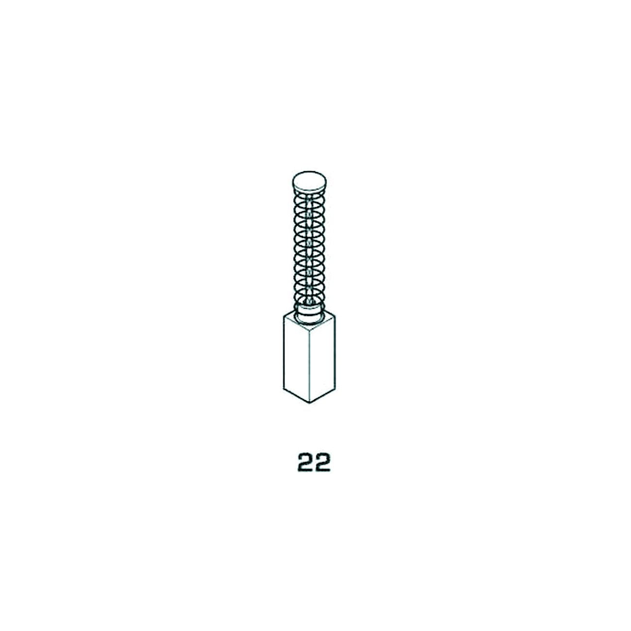 Spazzole A Carboncino Per Elettroutensili Modello 22 - RUPES 1711 mm.6x7x11/13h. - 8 pz