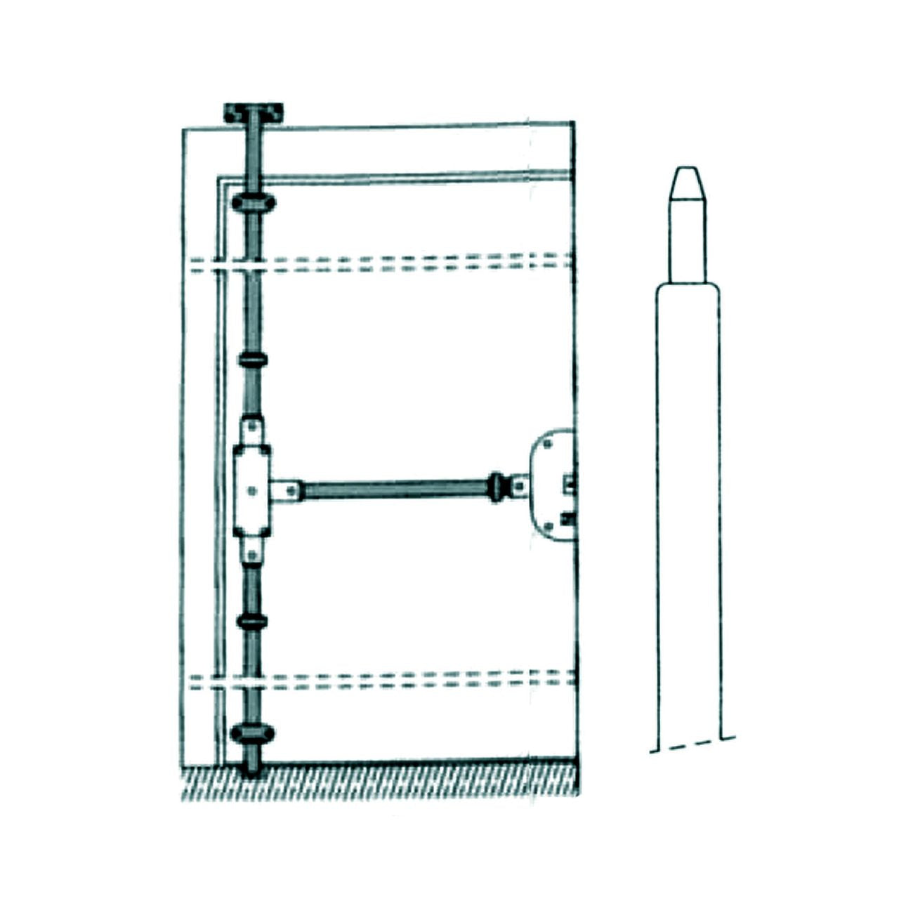 Aste telescopiche diritte per serratura quintuplice 93-01 - Ø mm.18 (93-01)