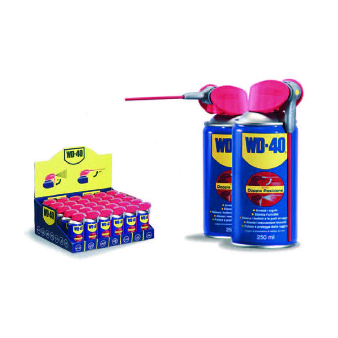 Wd-40 lubrificante spray multiuso 5 funzioni ml.250+40 gratis - ml.250+40 spray c/erogatore a doppia posizione - 30 pz