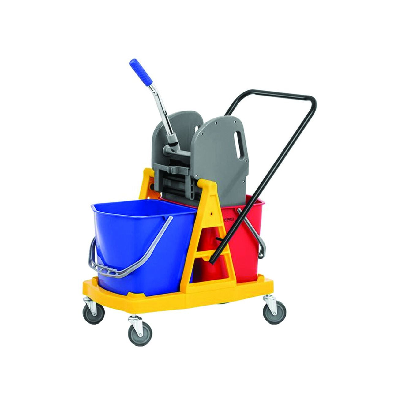 Carrello lavapavimento mocio strizzatore clean hard - lt.34 di capienza - cm.71x43x95h.