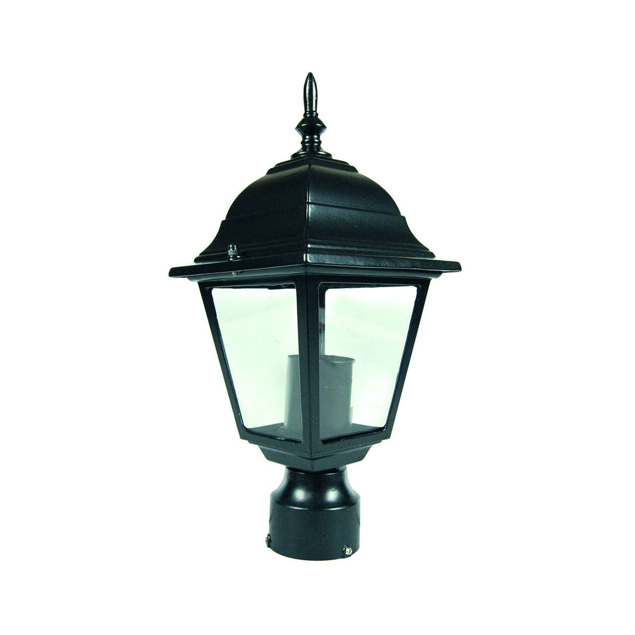 Lanterna per palo mm.60 modello new york - 60w ip44 nero mm.150x367h. colore nero