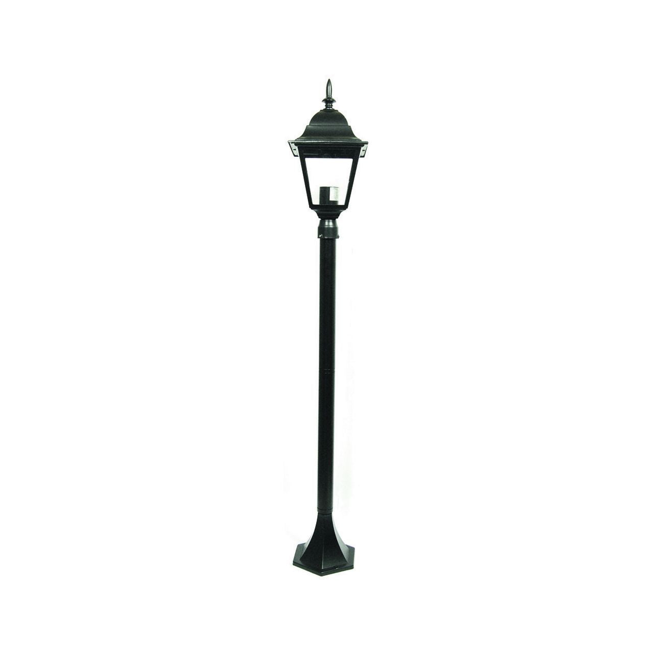 Lampioncino su palo - mod. New York - 100w - ip44 - cm 120h - colore nero