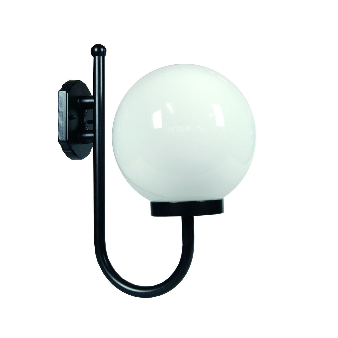 Lanterna Con Supporto A "U" Modello Sfera - 100w IP44 mm.330x400h. colore nero