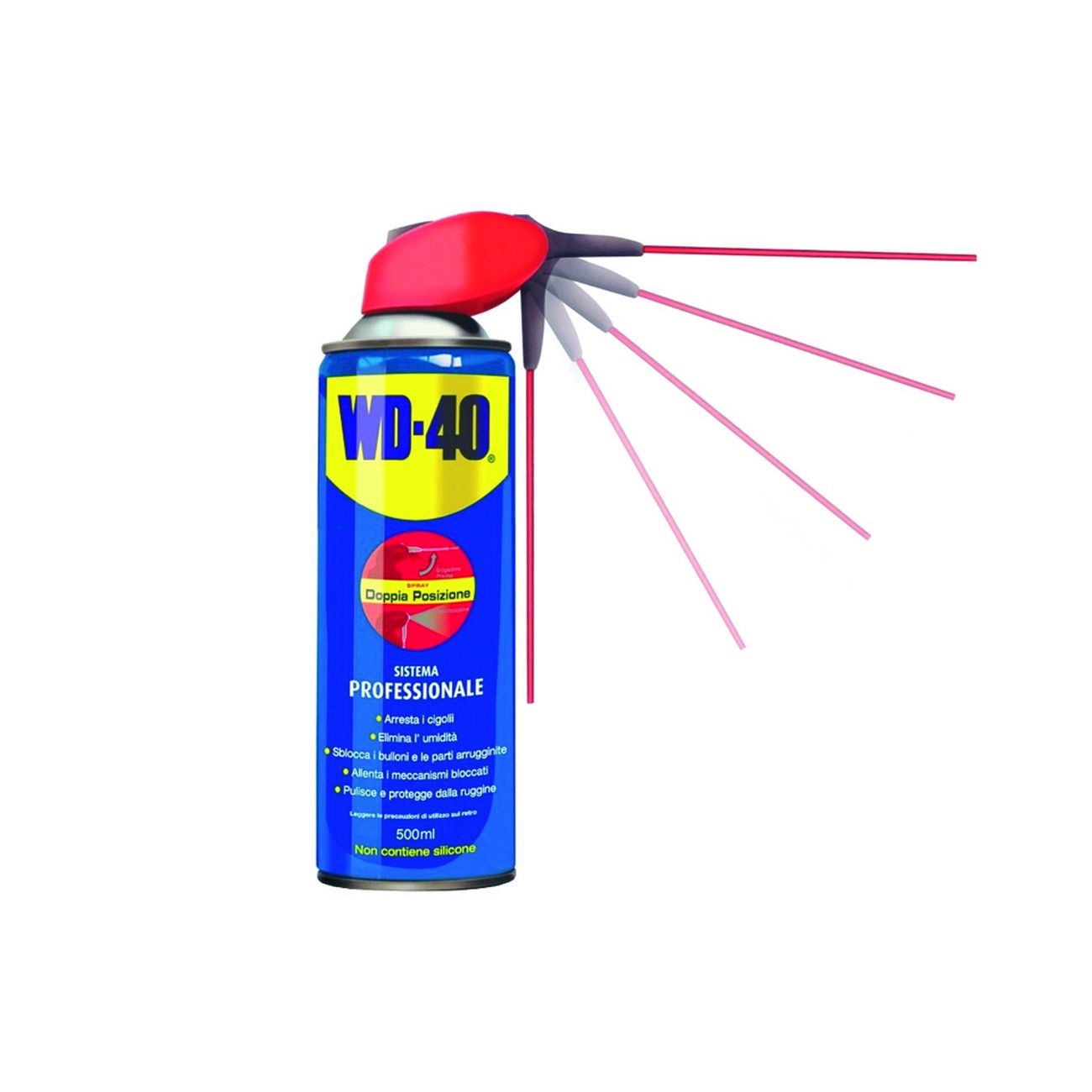 Wd-40 lubrificante spray multiuso 5 funzioni ml.500 - ml.500 spray c/erogatore a doppia posizione - 6 pz