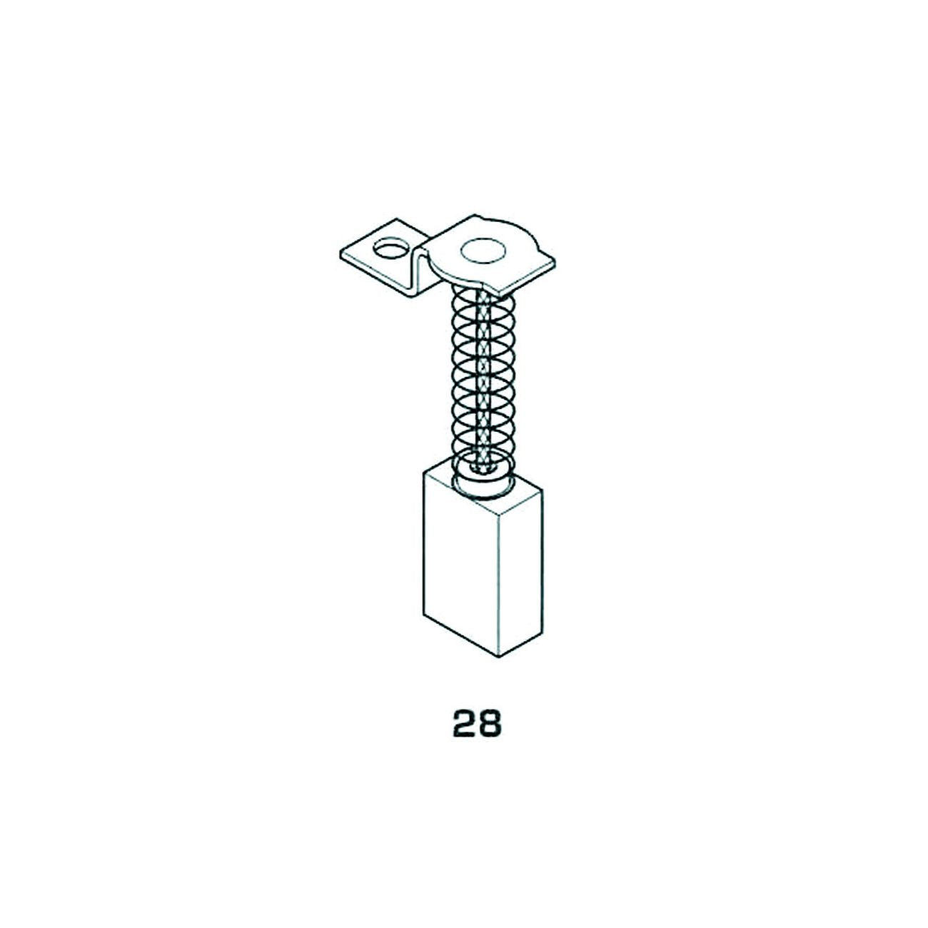 Spazzole a carboncino per elettroutensili modello 28 - rupes 1712 mm.7x12x20/22h. - 8 pz