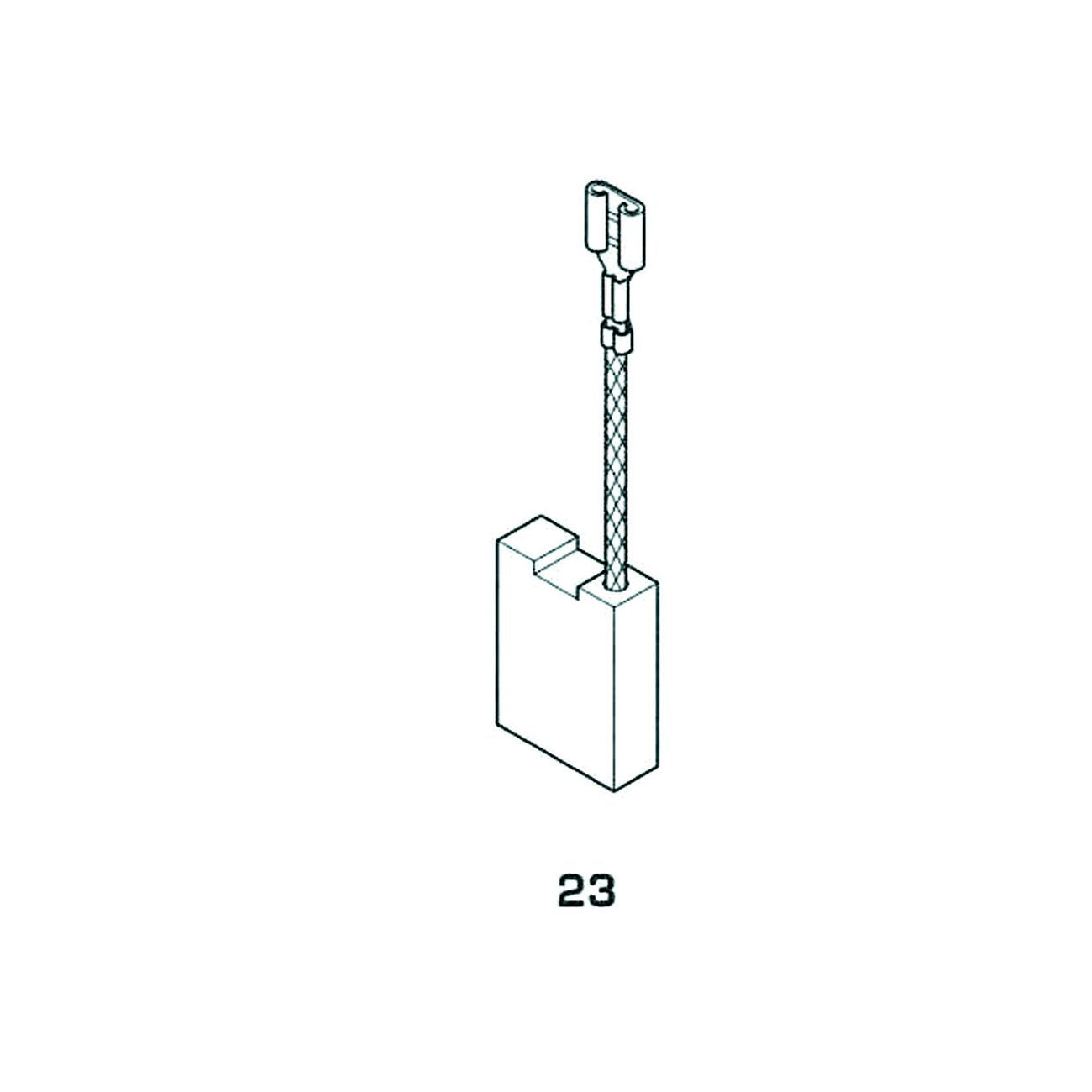 Spazzole A Carboncino Per Elettroutensili Modello 23 - AEG 1750 mm.6x12,5x21h. con autostacco - 8 pz