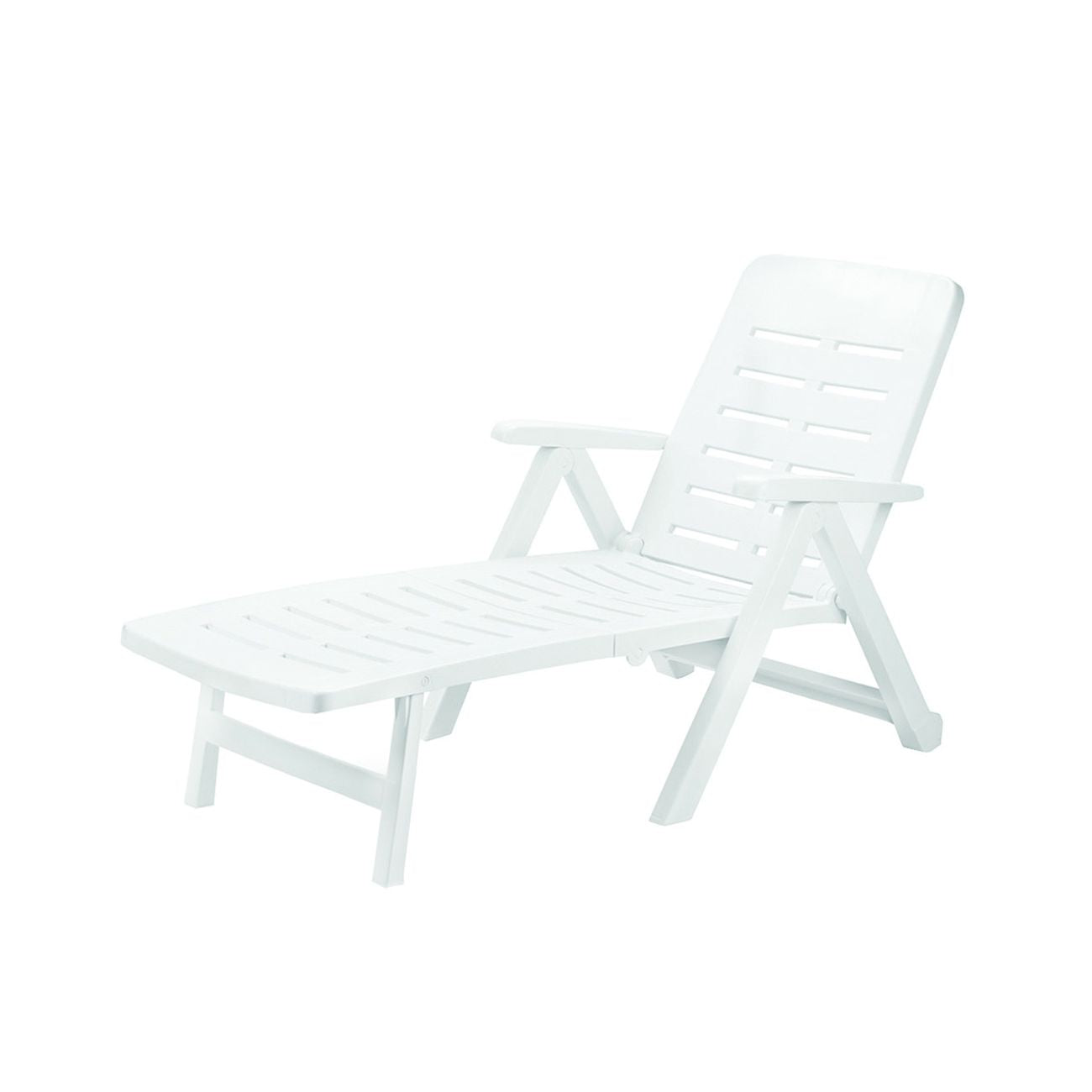 Lettino da giardino smeraldo bianco - cm.72x189x96h. - peso kg.10,4
