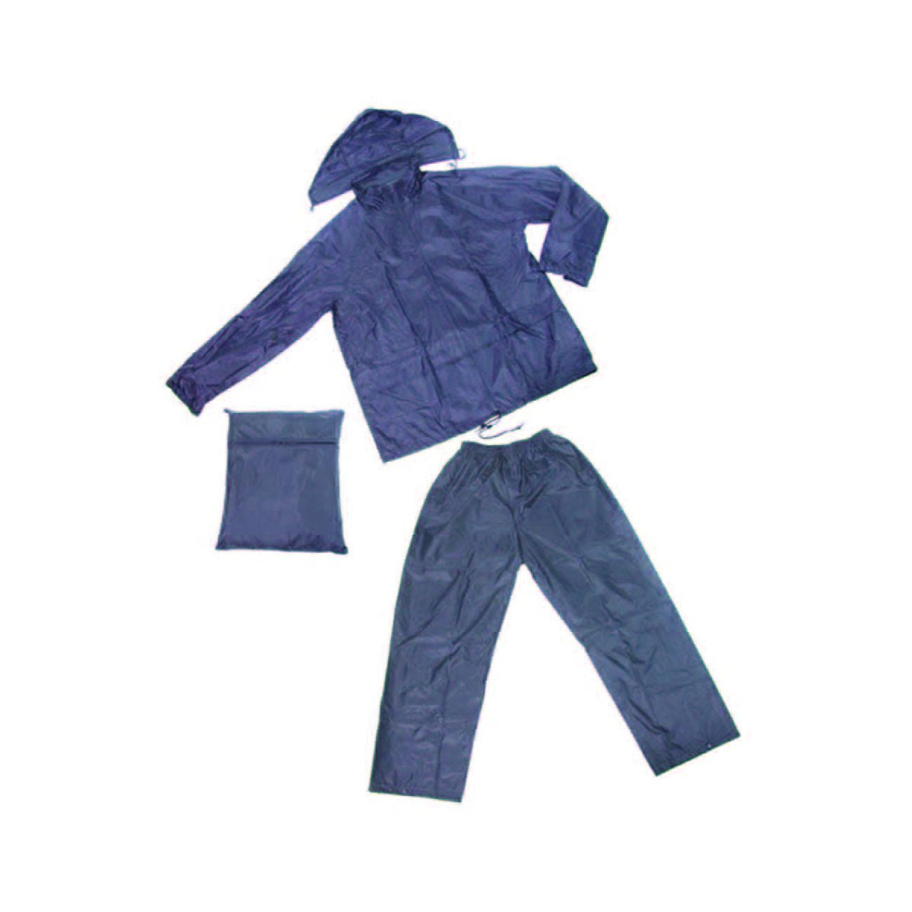 Impermeabile giacca/pantalone in nylon blu